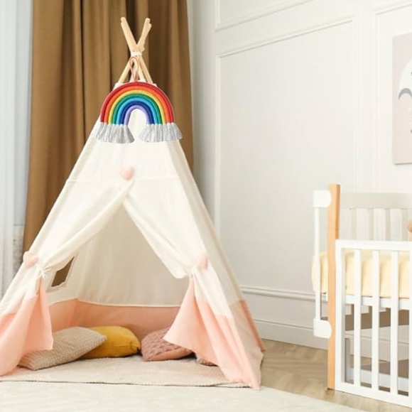 Rainbow Hippie handing Wall Decor Handmade Weaving Ornament Pendant Decoration - Picture 6 of 12